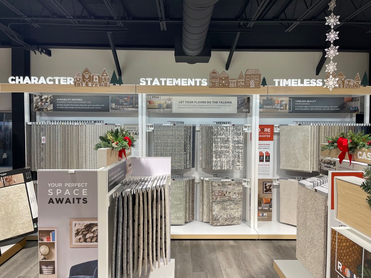 Carpet Displays in the Showroom