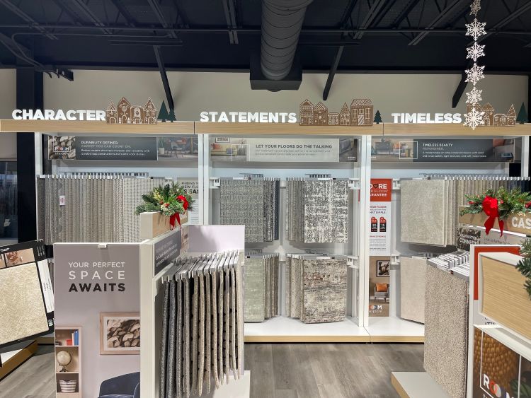Carpet Displays in the Showroom