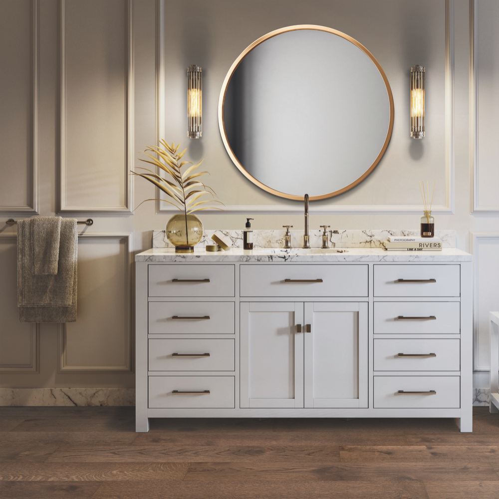 bathroom custom cabinets installation