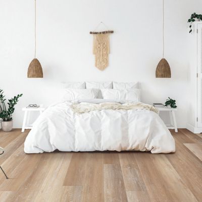 luxury vinyl plank floors in a bright Mentor OH bedroom